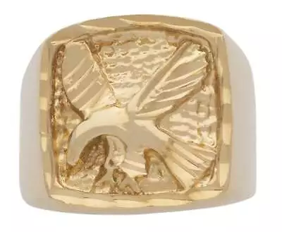 24KT Gold Plated Mens Flying Eagle Ring-Size 8  Warranty • $9.99
