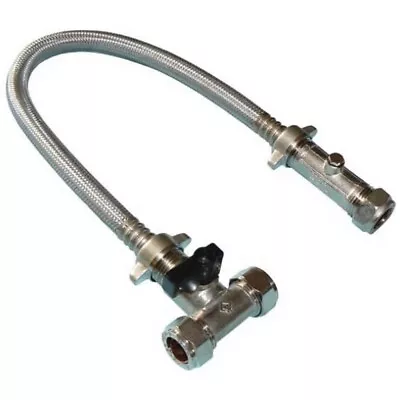 £12.99 • Buy Combi Boiler Tee Pattern Filling Loop Flexible Braided