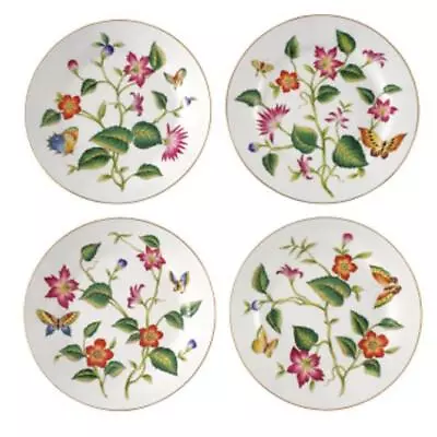 Andrea By Sadek Set 4 Papillion Butterflies Flowers 8.25  China Plates 20368 NIB • $84.99