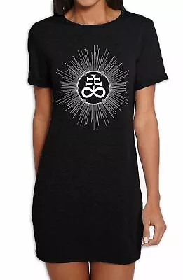 Satanic Cross Inverted Leviathan Women's T-Shirt Dress T-Shirt - Satanism Satan • £22.95