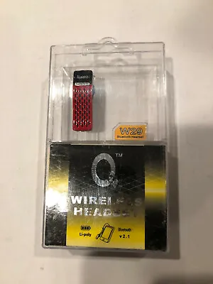 New! Q2 W29 WIRELESS BLUETOOTH HEADSET (Red) • $9.99