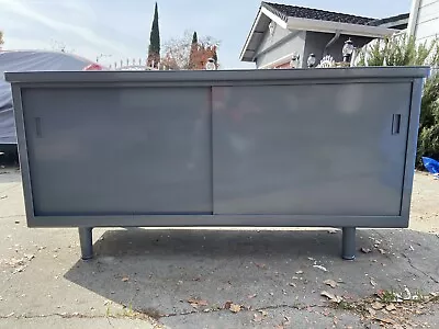 Vintage Mid Century Modern Steel Tanker Credenza • $1499