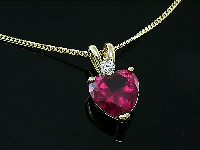 585 Gold Pendant Without Chain 13.5mm X 8.5mm Zirconia Stones • £76.89
