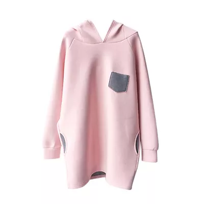 Maternity Skirts Women Pregnant Long Sleeve Baggy Hoodie Dress Cute Ears New • £29.86