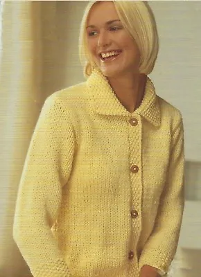  Easy Knit Ladies Cardigan & Gilet Chunky Knitting Pattern 32-44  1156 • £2.09