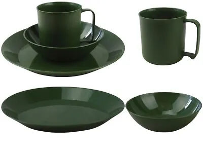 £7.95 • Buy KombatUK Cadet Army Plastic Lightweight Durable Plate Bowl Mug Camping Tableware