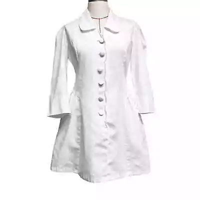 Vintage Premier Uniforms Womens White Scalloped Nurse Dress • $80