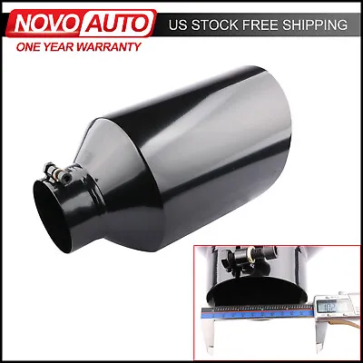 1Pc Bolt-On Diesel Exhaust Tip 4  Inlet 8  Outlet 15  Stainless Steel Tail Pipes • $39.89