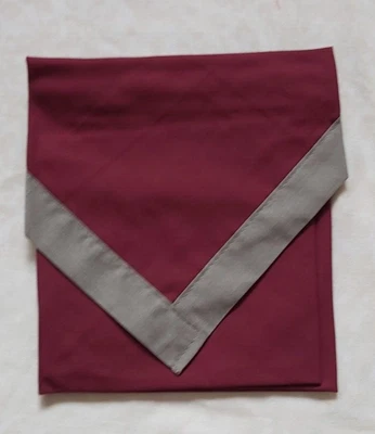 £2.95 • Buy Boy Scout Cub Scout & Girl Guide Necker Neckerchief Burgundy Grey  100% Cotton