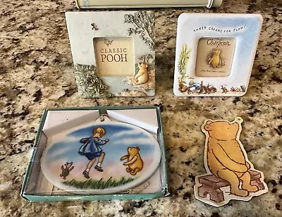 Mixed Lot Of Classic Pooh Picture Frames Charpente Plus Ornament And Magnet G8 • $19.99