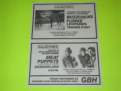 Original 1980's Buzzcocks Meat Puppets Flyer Punk • $15