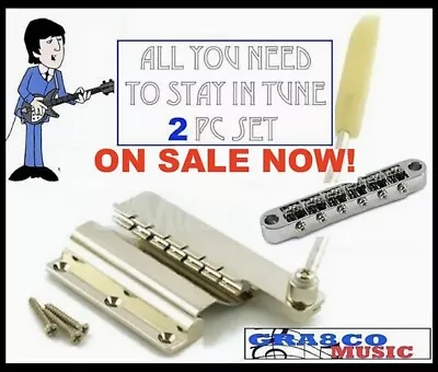 WD FL Short Maestro Vibrola Tremolo Roller Bridge Nickel 4 Gibson SG US SELLER • $119.99