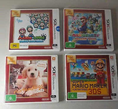 Super Mario Maker (3DS 2018) - Mario Party - Nintendogs - Luigi - Bundle - Aus • $79.99