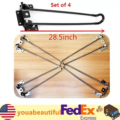 28  Height Black Foldable Hairpin Table Legs (Set Of 4) Folding Table Legs 3/8  • $26.60