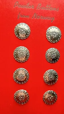 Vintage Pewter Buttons Tinn-Per- Norway • $19.50