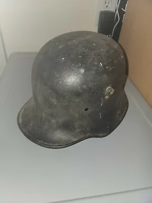 WW1 GERMAN M16 HELMET ORIGINAL WWI RARE BATTLE DAMAGE WWI Relic • $480