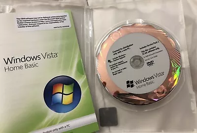 *Disk Only* Microsoft Windows Vista Home Basic PPP OEM - NEW Opened Box! • $17.99