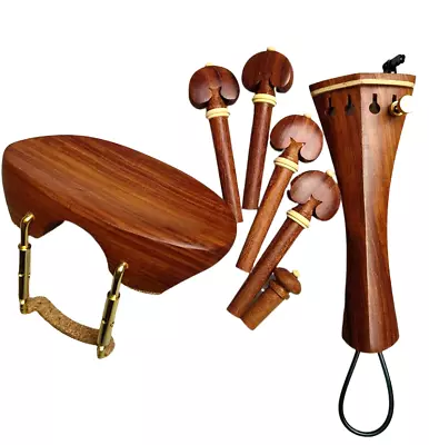 Hill Type Rosewood Violin PartsBrown Color Violin Pegs Chinrest Clamp Tailpiece • $12.21