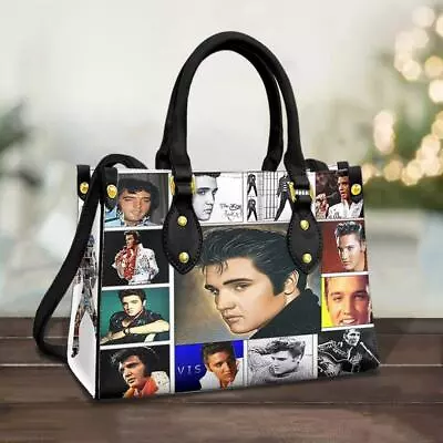 Personalized Elvis Presley Leather HandbagElvis Rock Mother Gift Handbag Wallet • $29.99