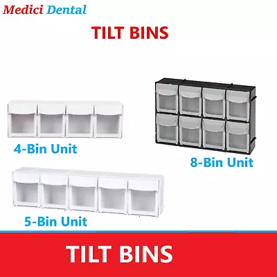 Dental Medical Benchtop Cabinet Organizer Tilt Bins Dental Organization  Black • $48.88