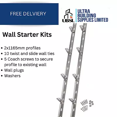 £11.99 • Buy Wall Starter Kits - Stainless Steel - Ties & Fixings