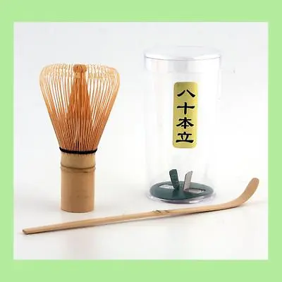 Bamboo 1 Set Chasen Whisk & Chashaku Scoop Matcha Green Tea Ceremony • $18.95