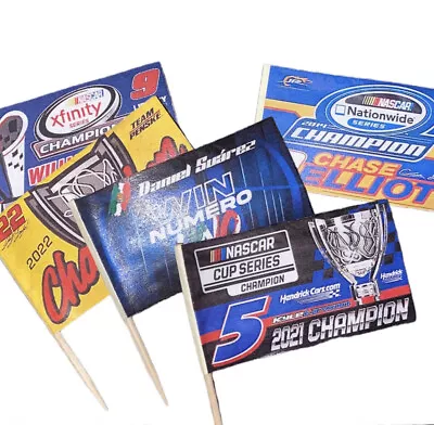 NASCAR Diecast Flags 1/24 Champion First Wins Checkered Logano Elliott Larson • $8