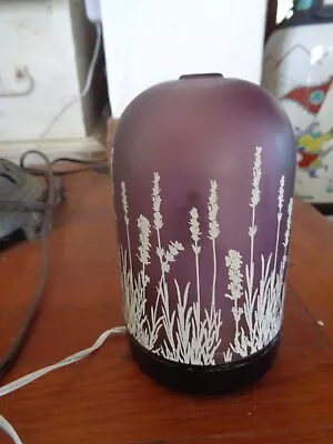 $23 • Buy Vintage Night Table Lamp Color Changing Frosted Cat Tails