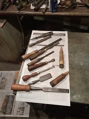 Vintage Lot Of Buck Brothers Etc Etc Woodworking Chisels And Heads • $50