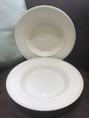 £4.99 • Buy Wedgwood - Queens Ware - EDME - Pair Of Rimmed Soup Bowls - 9 