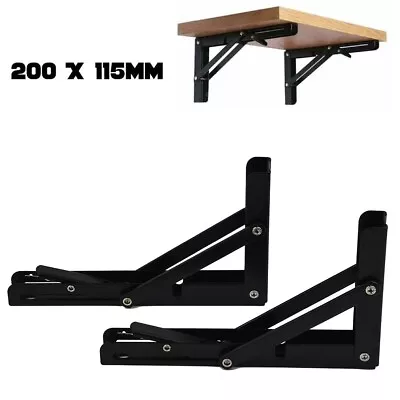 Campervan Folding Bracket Table Shelf Motorhome Caravan BlackFinish Kits • $32.41