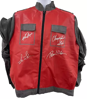 Back To The Future Cast Signed Jacket Michael J Fox Lloyd +2 Beckett Witness • $51