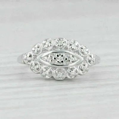 Vintage 2CT Round Cut Lab-Created Diamond Princess Ring 14K White Gold Plated • $91.70