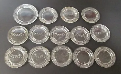 Lot Of 14 Used Vintage Presto Clear Glass Canning Jar Jars Lid Inserts • $12.99