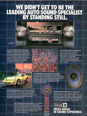 VINTAGE 1981 Corvette AC Delco Car Radio Stereo Print Ad • $9.99