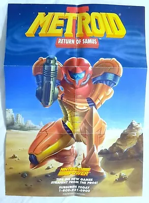 Metroid II Return Of Samus 1991 Game Boy Nintendo Power Poster DMG-USA-4 • $12.97