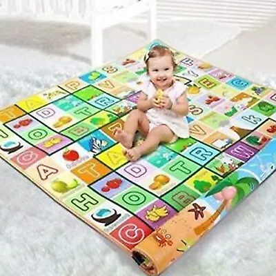 200x180cm 2 Side Play Mat Kids Crawling Educational Game Soft Foam Picnic Carpet • £10.75