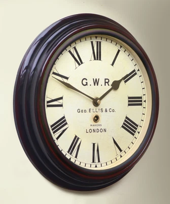 £39.85 • Buy Railway Station Wall Clock Great Western GWR 12 Dia Quality Reproduction