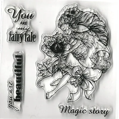 CLEARANCE Clear Stamp Set - Fairytale 4 Stamps In Total New • £2.50