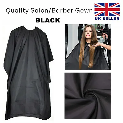 £2.99 • Buy Professional Hair Cutting Apron Salon Barber Hairdressing Cut Gown Black Cape UK