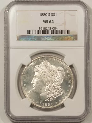 1880-s Morgan Dollar - Ngc Ms-64 Blast White & Premium Quality! • $99