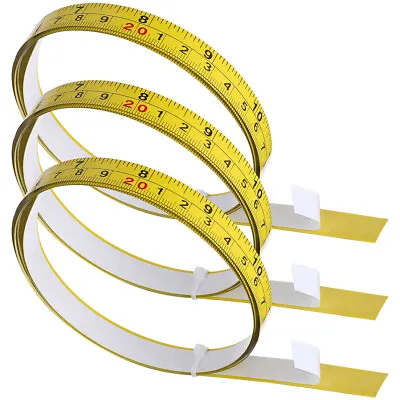 3 Pcs Adhesive Tape Measure Woodworking Adhesive Meter Stick Workbench Ruler • £13.85