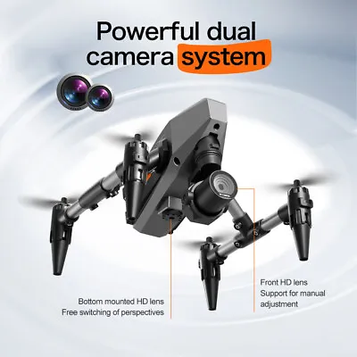 Mini Alloy Drone With Dual Camera Hd Wifi 4K Drone Quadcopter Toys Rc Helicopter • $49.16
