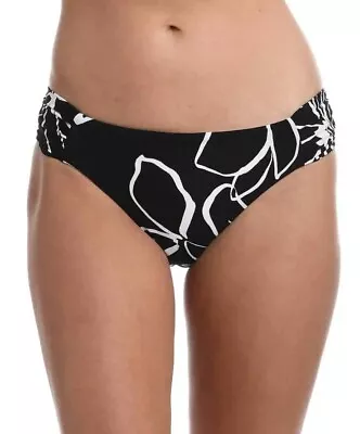 La Blanca Women's Black Reversible Bikini Bottoms Size 8 New Retail $64 • $17.99