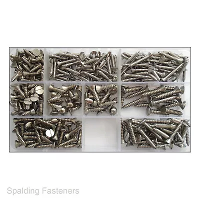 A2 Stainless Steel Slotted Countersunk Self Tapping Screws - No6 No8 No10 • £2.46