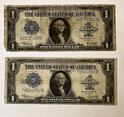 1923 Silver Certificate Large $1 Dollar (2 Pieces) • $64