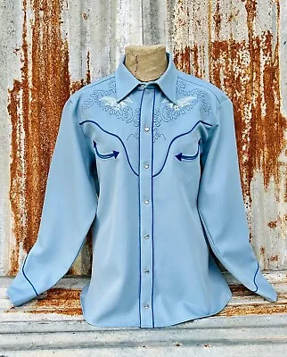 VTG H Bar C California RanchWear Pearl Snap Rockabilly Western Shirt Size XL • $180.99