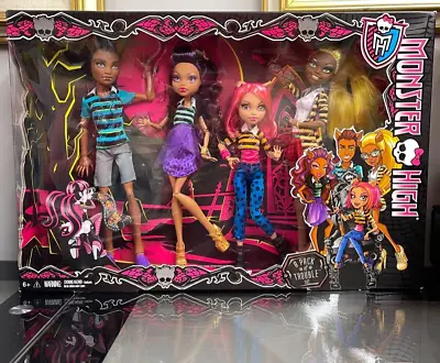 New Monster High A Pack Of Trouble 4 Doll Set Clawdeen Howleen Clawd Clawdia Nib • $189.99