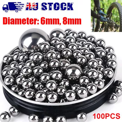 100pcs 6mm 8mm Steel Ball Bearing Precision Bike Bicycle Cycling Stainless Balls • $8.89
