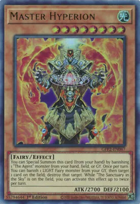 Yugioh! Master Hyperion - GFP2-EN047 - Ultra Rare - 1st Edition Near Mint Engli • $0.99